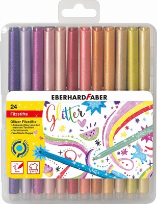 Eberhard Faber Glitter Viltstiften | 24 stuks