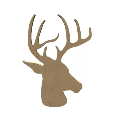 Gomille MDF Figuur Rendierhoofd 15 cm
