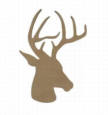 Gomille MDF Figuur Rendier Hoofd 26 cm