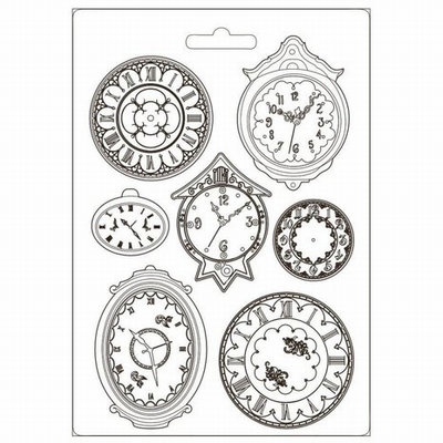 Stamperia Soft Mould A4 Garden of Promises Clocks