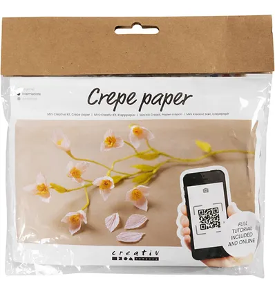 Creatieve Miniset Crêpepapier Bloemen Kersentak