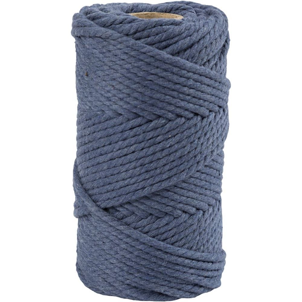 Macrame koord L: 55m d: 4mm Blauw