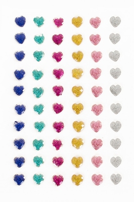 PXP Body Jewels / Lichaamsversiering Hartje Glitter 60 assor