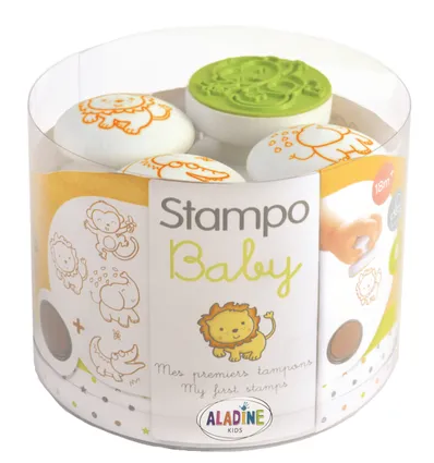 Aladine Stampo Stempel Baby Set Jungle Dieren 4 stuks