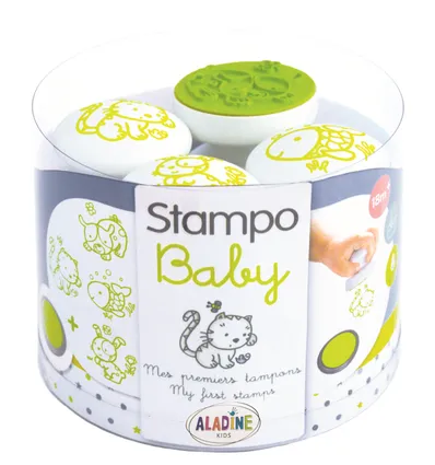 Aladine Stampo Stempel Baby Set Huisdieren 4 stuks