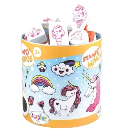 Aladine Kids Stampo Minos Stempel Set Unicorn 18 stuks