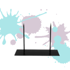 Metal Stand Black/ Sokkel  Zwart  30x10 cm 2 pins | Powertex