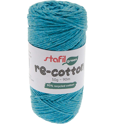 Re-cotton, Turquoise Blue | 50gr | 90mtr  | dikte 1mm