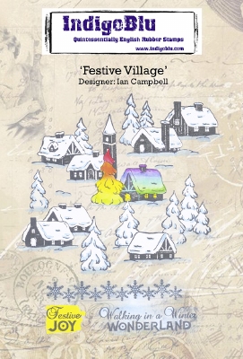 IndigoBlu stempel A6 - Festive Village