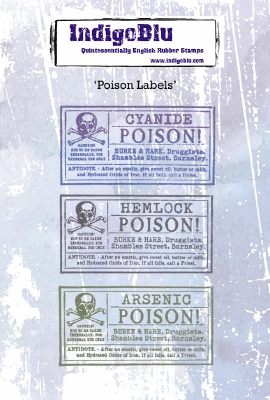 IndigoBlu stempel Poison Labels A6