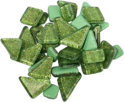 Soft Glas Polygonal Glitter Lichtgroen 65 gr