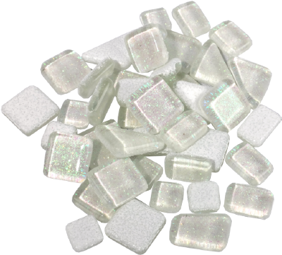 Soft Glas Polygonal Glitter Sneeuwwit 65 gr