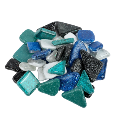 Soft Glas Polygonal Glitter Winter Night 65 gr