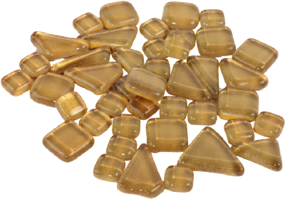 Soft Glas Polygonal Helder Goud 65 gr