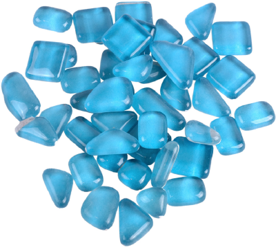 Soft Glas Polygonal Helder Lichtblauw 65 gr