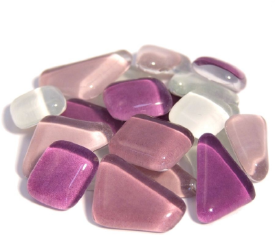 Soft Glas Polygonal Helder Mix Roze 65 gr
