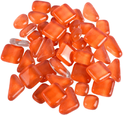 Soft Glas Polygonal Helder Oranje 65 gr