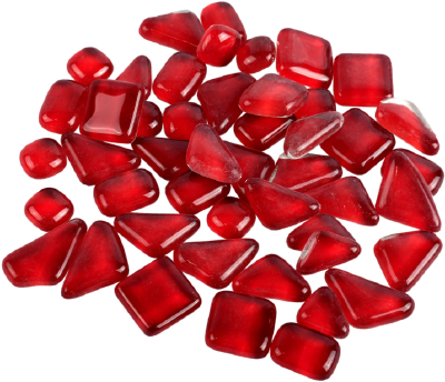 Soft Glas Polygonal Helder Rood 65 gr
