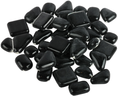 Soft Glas Polygonal Helder Zwart 65 gr
