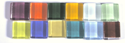 Soft Glas Vierkant Helder Mix Bont 65 gr