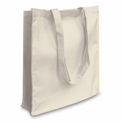 Natural Canvas 12oz Tote Bag with Long Handles and Gusset (3