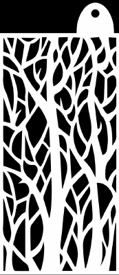 IndigoBlu Stencil | Squiggly tree | 6x3 inch