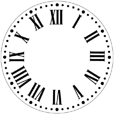 IndigoBlu Stencil | Roman Clock (7x7inch)