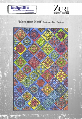 IndigoBlu stempel | Moroccan Motif | A5 by Zuri
