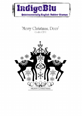 IndigoBlu stempel | Merry Christmas Deer  | A6
