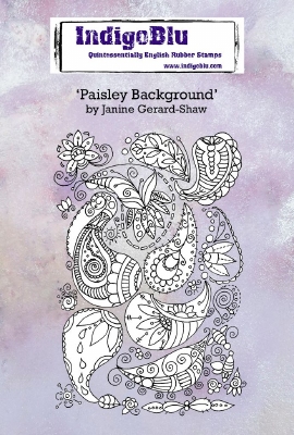 IndigoBlu stempel | Paisley Background | A6