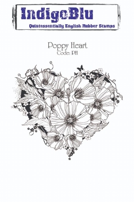 IndigoBlu stempel | Poppy Heart  | A6