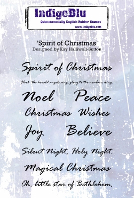IndigoBlu stempel | Spirit of Christmas Words  | A6