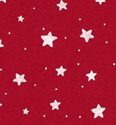 Stafil Vilt stars, Red/White | 30x40cm | 1mm