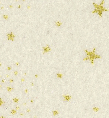 Stafil Vilt Glitter stars, Offwhite | 30x40cm | 1mm