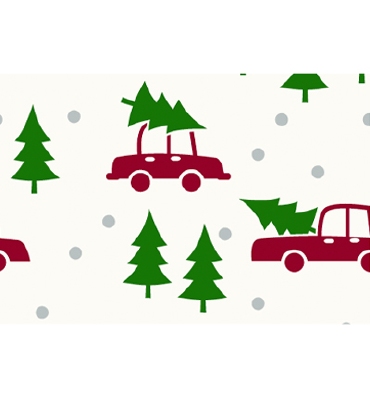 Stafil Vilt Cars & Trees, Offwhite/Multicolor | 30x40cm | 1m