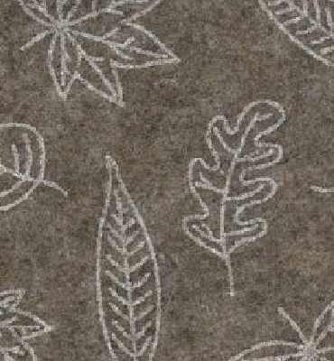 Stafil Vilt leafs, Brown melange/Cream | 30x40cm | 1mm