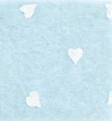 Stafil Vilt hearts, Light Blue/White | 30x40cm | 1mm