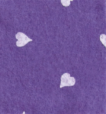 Stafil Vilt hearts, Lilac/White | 30x40cm | 1mm