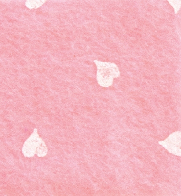 Stafil Vilt hearts, Pink Pastel/White | 30x40cm | 1mm