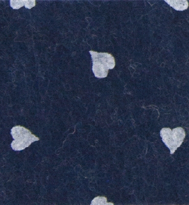 Stafil Vilt hearts, Blue melange/White | 30x40cm | 1mm