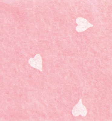 Stafil Vilt hearts, Baby Pink/White | 30x40cm | 1mm