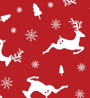 Stafil Vilt deers, Red/White | 30x40cm | 1mm