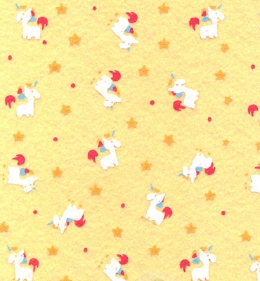Stafil Vilt unicorn, Pastel Yellow/Multicolor | 30x40cm | 1m