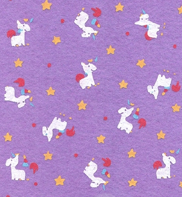 Stafil Vilt unicorn, Wisteria/Multicolor | 30x40cm | 1mm