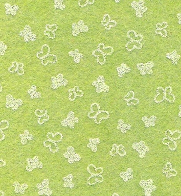Stafil Vilt butterflies, Sage Green/White | 30x40cm | 1mm