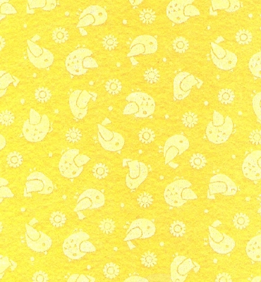 Stafil Vilt birds, Maize Yellow/White | 30x40cm | 1mm