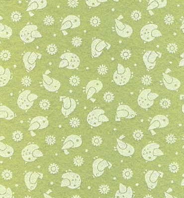 Stafil Vilt birds, Sage Green/White | 30x40cm | 1mm