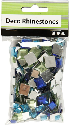 Strasstenen Vierkant Blauwe Harmonie 6-12 mm 360 stuks