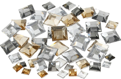 Strasstenen Vierkant Zilver Harmonie 6-12 mm 360 stuks