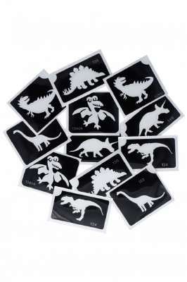 Dino Glitter Tattoo Stencils (12 pcs)